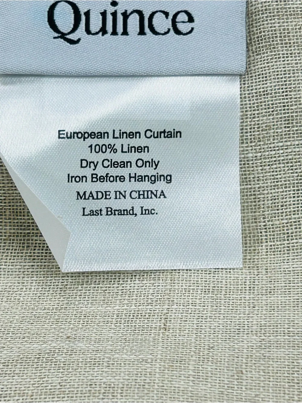NWOT QUINCE Set Of 2 48x96 European Linen Sheer Curtains Flax 8379